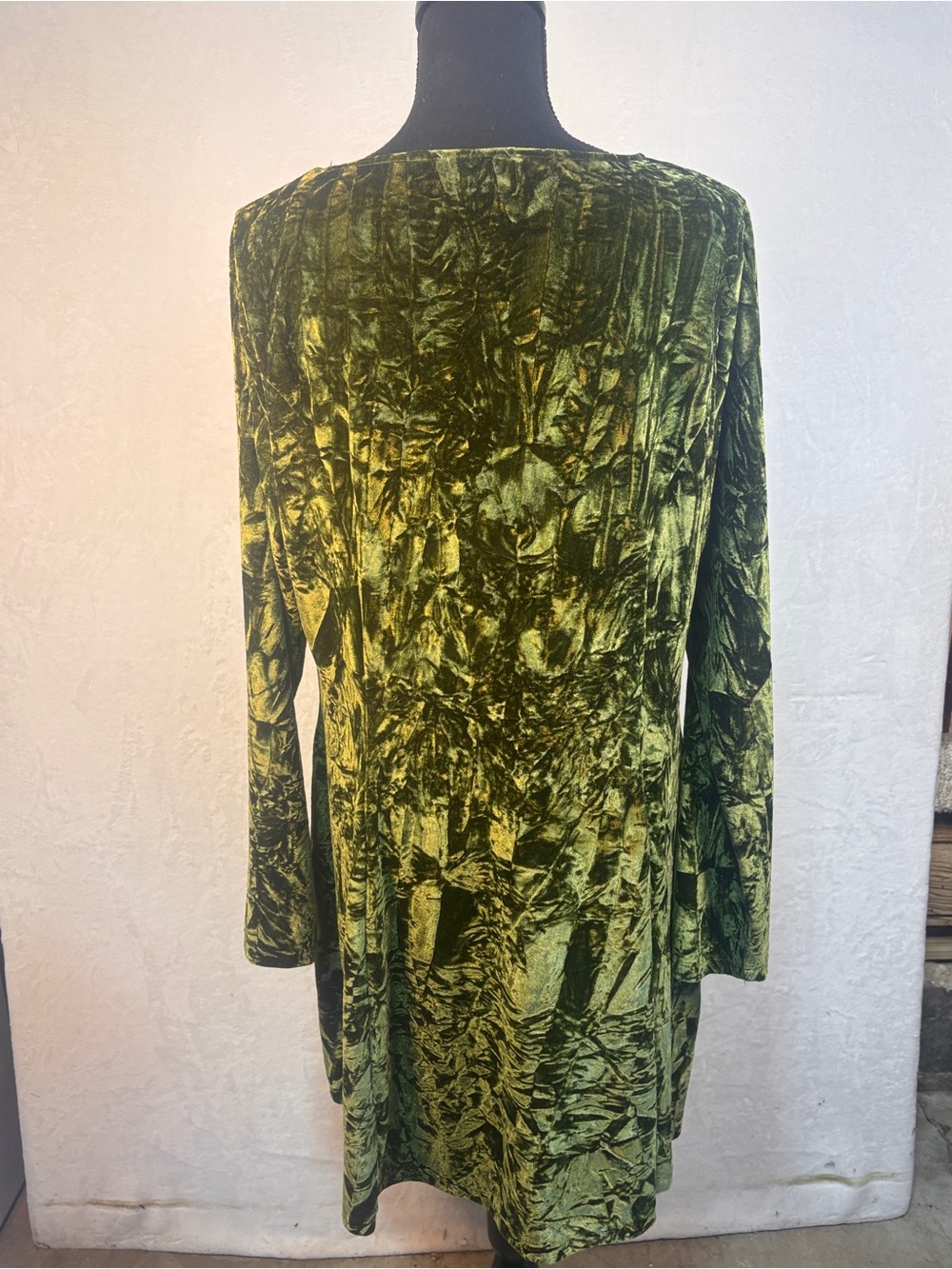 Little Lies Sweet Jane Olive Crushed Velvet Mini Dress XL / UK 18 As Seen On - Picture 8 of 13